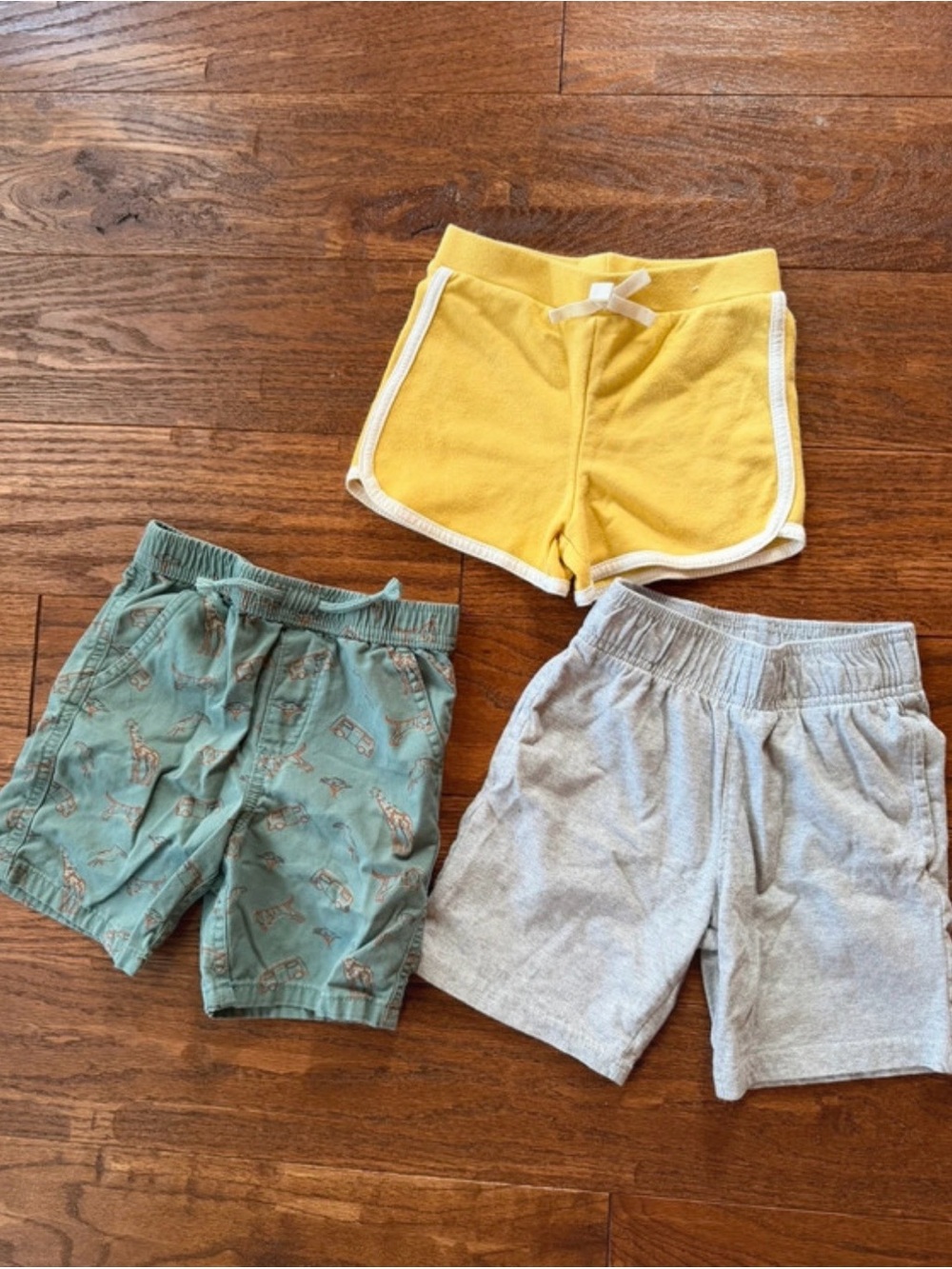 Garanimals Yellow Trim Retro Lounge Shorts & Two Casual Pairs